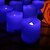 voordelige Decoratie &amp; Nachtlampje-set van 6 blauwe kleur plastic geleid votief kaarsen met afstandsbediening en timer