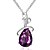 cheap Necklaces-Womans Retro Gifts are High-grade Party Purple Zircon Crystal Charm Pendant Necklace