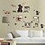 cheap Wall Stickers-Wall Stickers Wall Decals, Cartoon Couple Cats PVC Wall Stickers
