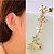 ieftine Inele de Ureche-Cătușe pentru urechi Floare Lux Pietrele Lunilor Ștras Diamante Artificiale cercei Bijuterii Pentru Nuntă Petrecere Zilnic Casual