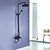 cheap Shower Faucets-Shower System Set - Rainfall Antique Oil-rubbed Bronze Shower System Ceramic Valve Bath Shower Mixer Taps / Single Handle Three Holes