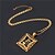 Χαμηλού Κόστους Μοδάτο Κολιέ-Synthetic Diamond Crystal Rhinestone Gold Plated Pendant Necklace Vintage Necklace - Square Necklace For