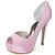 cheap Wedding Shoes-Women&#039;s Platform Satin Wedding Party &amp; Evening Stiletto Heel Black Blue Pink Purple Red Ivory White Silver