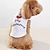 billiga Hundkläder-Hund T-shirt Bokstav &amp; Nummer Hundkläder Valpkläder Hundkläder Vit Kostym för tikar och hundar Bomull XXS XS S M L