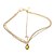 abordables Pulseras-pulsera de cadena multicapas forma de gota de oro de las mujeres canlyn
