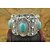 cheap Bracelets-Trendy Tibetan Silver Jewelry Metal Carving Turquoise Crystal Wide Bangles &amp; Bracelets