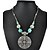 cheap Necklaces-Women&#039;s Round Shape Turquoise Alloy Party Daily