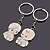 cheap Keychain Favors-Personalized Engraving Child Metal Couple Keychain