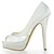 baratos Sapatos de Noiva-Mulheres Cetim Outono Salto Agulha / Plataforma Marfim / Champanhe / Branco / Casamento