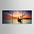 voordelige Prints-e-Home® opgespannen doek kunst zonsondergang voyage decoratie schilderij set van 3