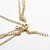 abordables Pulseras-pulsera de cadena multicapas forma de gota de oro de las mujeres canlyn
