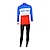 abordables Tenues de Cyclisme Personnalisées-Tenues de Cyclisme Personnalisées Homme Femme Manches Longues Maillot et Cuissard Long Avec Bretelles Velo Cyclisme France Drapeau National Cyclisme Maillot Collant à Bretelles / Corsaire Bretelles