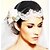 cheap Wedding Veils-One-tier Fingertip Veils Wedding Veils with Lace Applique Edge &amp; Diamond Plumge White Color Veils