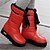 olcso Női cipők-Női Bőrutánzat Tavasz Ősz Tél Ruha Alacsony Fekete Fehér Piros 1 inch-1 3 / 4 inch