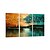 levne Olejové malby umělců-Ručně malované Krajina Horizontální Plátno Hang-malované olejomalba Home dekorace Tři panely