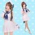 levne Anime kostýmy-Inspirovaný Wadanohara cosplay Anime Cosplay kostýmy japonština Cosplay šaty Jednobarevné Dlouhý rukáv Vrchní deska Sukně Rukávy Pro Dámské / Klobouk / Klobouk