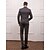 abordables Costumes Homme-polyester gris slim fit costume trois-pièces