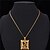 Χαμηλού Κόστους Μοδάτο Κολιέ-Synthetic Diamond Crystal Rhinestone Gold Plated Pendant Necklace Vintage Necklace - Square Necklace For