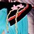 billige Anime-kostumer-Inspireret af Vokaloid Hatsune Miku Anime Cosplay Kostumer Japansk Cosplay Kostumer Kimono Patchwork Langærmet Nederdel Hovedstykke Ærmer Til Dame / Kimono Frakke / Bælte / Sløjfe / Bælte / Sløjfe