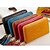 cheap Wallets-Women&#039;s Zipper Cowhide Wristlet Black / Yellow / Red