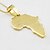 cheap Necklaces-Men&#039;s Women&#039;s Pendant Map 18K Gold Plated Stainless steel Simple Fashion Africa Jewelry For Dailywear