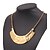 preiswerte Halsketten-Damen Statement Kette damas Europäisch Rotgold Schwarz Gold Silber Modische Halsketten Schmuck Für Party