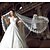 ieftine Voal de Nuntă-Un nivel Margine cu Aplicație de Dantelă Voal de Nuntă Voaluri de Catedrală cu 118.11 în (300cm) Tulle