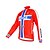 cheap Customized Cycling Clothing-Customized Cycling Clothing Men&#039;s Women&#039;s Long Sleeve Cycling Jersey Norway National Flag Bike Jersey Breathable Waterproof Zipper Reflective Strips Winter Fleece / High Elasticity / Polyester