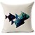 cheap Throw Pillows-3 pcs Cotton/Linen Pillow Cover, Coastal Beach Style