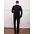 abordables Costumes Homme-noir&amp;amp;polyester bourgogne slim veste de costume