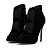 abordables Botas de mujer-Zapatos de mujer - Tacón Stiletto - Puntiagudos / Botas a la Moda - Botas - Vestido - Ante Sintético - Negro