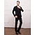 abordables Costumes Homme-noir&amp;amp;polyester bourgogne slim veste de costume