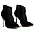 abordables Botas de mujer-Zapatos de mujer - Tacón Stiletto - Puntiagudos / Botas a la Moda - Botas - Vestido - Ante Sintético - Negro