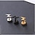 cheap Earrings-Stud Earrings For Men&#039;s Party Wedding Casual Titanium Steel flat back Alphabet Shape Gold Black Silver