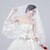Недорогие Свадебные вуали-Два слоя Кружевная кромка Свадебные вуали Фата до локтя с Бусины / Аппликации 15,75 В (40 см) Тюль