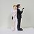 cheap Cake Toppers-Cake Topper Classic Theme Funny &amp; Reluctant Classic Couple Resin Wedding Bridal Shower with Gift Box