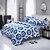 cheap Bedding-Mingjie Blue Flowers Sanding Bedding Sets 4pcs Duvet Cover Sets Bed Linen China Queen Size and Full Size