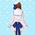 billiga Animekostymer-Inspirerad av Wadanohara Cosplay Animé Cosplay-kostymer Japanska cosplay Suits Enfärgad Långärmad Topp Kjol Ärmar Till Dam / Hatt / Hatt