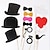 cheap Wedding Decorations-44 PCS Card Paper Photo Booth Props Party Fun Favor(Glasses &amp; Hat &amp; Mustache &amp; Hat)
