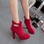 levne Dámská obuv-Women&#039;s Shoes Round Toe Stiletto Heel Ankle Boots More Colors available