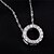 Недорогие Колье-унисекс серебро горный хрусталь вокруг цепи ожерелье