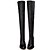 abordables Zapatos de mujer-Mujer Semicuero Primavera Otoño Invierno Vestido Tacón Robusto Negro 7&#039;5 - 9&#039;5 cms