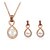 abordables Vip Deal-Weimei boucles d&#039;oreilles strass perle tempérament élégance collier de la mode des costumes de femmes