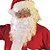 preiswerte Weihnachtsmütze &amp; Zubehör-Santa Anzug Weihnachtsmann Weihnachtsfeierzubehör Weihnachtsmann kleiden Erwachsene Herren Halloween Fest / Feiertage Weiss + rot Herren Damen Einfach Karneval Kostüme Einfarbig / Haar Tücher