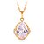 cheap Necklaces-Women&#039;s Cubic Zirconia Pendant Necklace Cubic Zirconia Gold Plated Dolphin Animal Fashion Purple Yellow Red Necklace Jewelry For