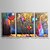 billige Abstrakte malerier-Hang-Painted Oliemaleri Hånd malede - Abstrakt Traditionel Moderne Omfatter indre ramme / Tre Paneler / Stretched Canvas
