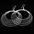 abordables Boucles d&#039;oreilles-manouche de mode argent antique multiples cercles grande boucle d&#039;oreille cerceau