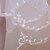 cheap Wedding Veils-Two-tier Beaded Edge Wedding Veil Chapel Veils 53 Sequin Embroidery Bead Ruched Tulle