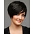 Недорогие Парик из искусственных волос без шапочки-основы-монолитным высшего класса синтетический черный короткий прямой боб прическа парик для женщин