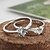 baratos Anéis-Mulheres Casal Prata Anel de declaração Anel Pedras dos signos Prateado Anéis Jóias Para Diário